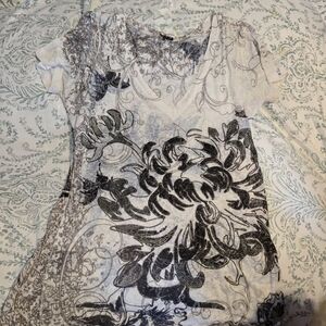 Floral Print V-Neck Women's Top